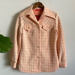 70's Peachy Pink Shacket
